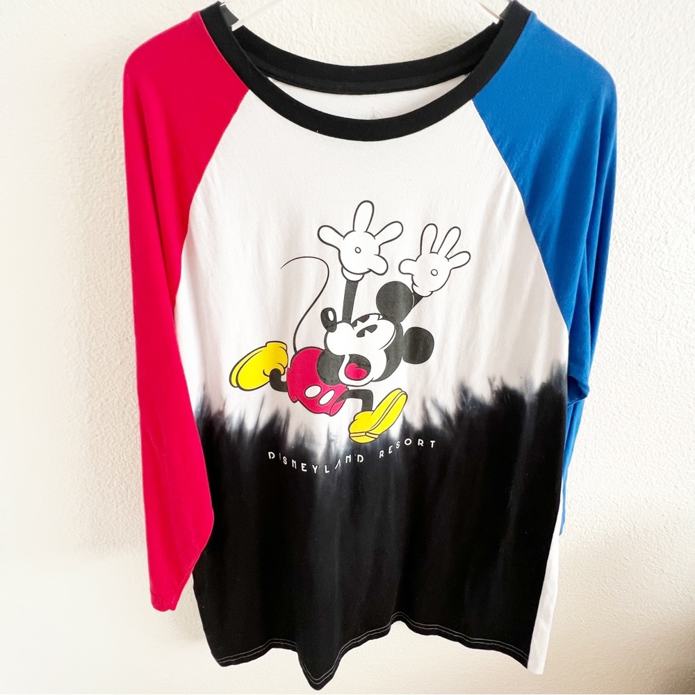 Disneyland Resort Mickey Mouse 3/4 Raglan Tie Dye Shirt
